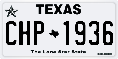 TX license plate CHP1936
