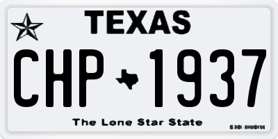 TX license plate CHP1937