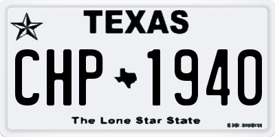 TX license plate CHP1940