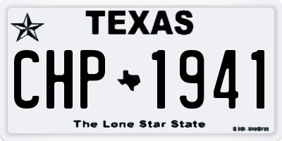 TX license plate CHP1941