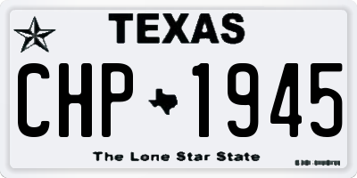 TX license plate CHP1945