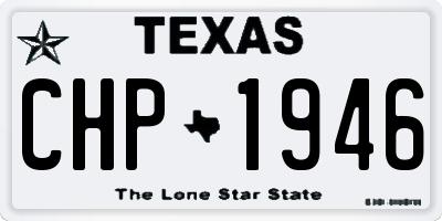 TX license plate CHP1946