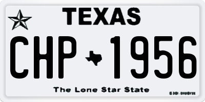 TX license plate CHP1956