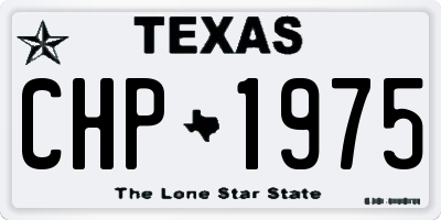 TX license plate CHP1975
