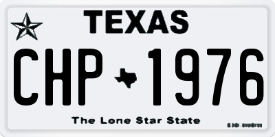 TX license plate CHP1976
