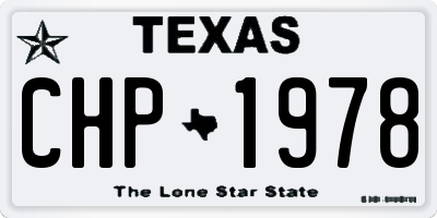 TX license plate CHP1978