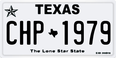 TX license plate CHP1979