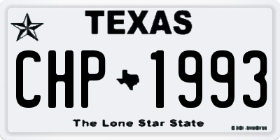 TX license plate CHP1993