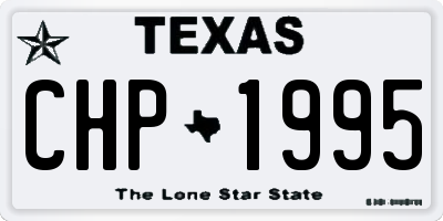 TX license plate CHP1995