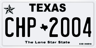 TX license plate CHP2004