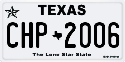 TX license plate CHP2006