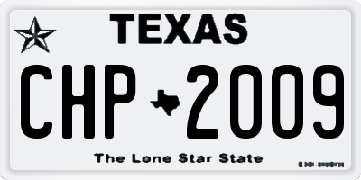 TX license plate CHP2009