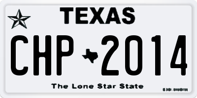 TX license plate CHP2014