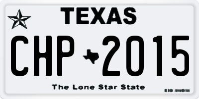 TX license plate CHP2015
