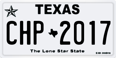 TX license plate CHP2017