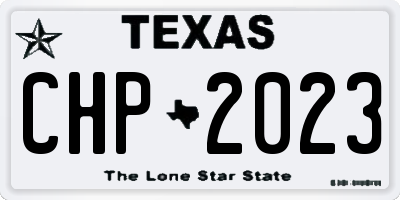 TX license plate CHP2023