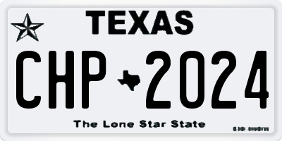 TX license plate CHP2024