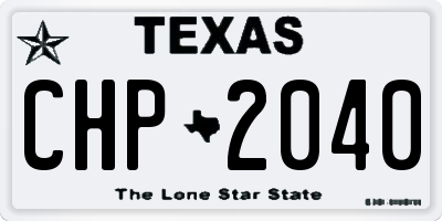 TX license plate CHP2040