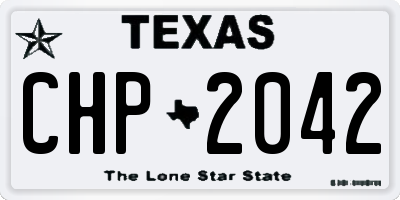 TX license plate CHP2042
