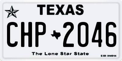 TX license plate CHP2046