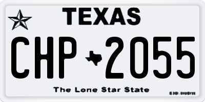 TX license plate CHP2055