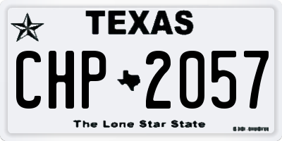 TX license plate CHP2057