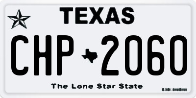 TX license plate CHP2060