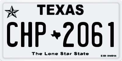 TX license plate CHP2061