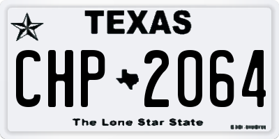 TX license plate CHP2064