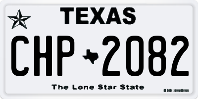 TX license plate CHP2082