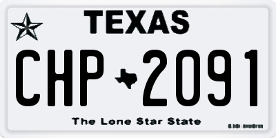 TX license plate CHP2091