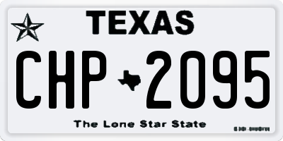 TX license plate CHP2095