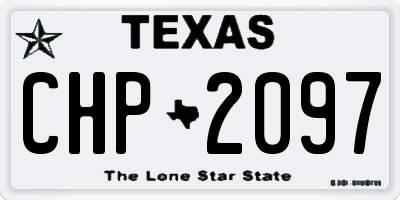 TX license plate CHP2097