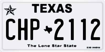 TX license plate CHP2112