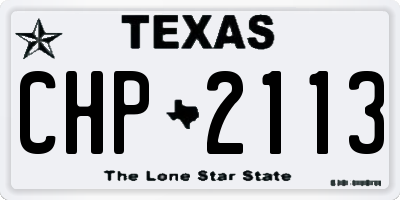 TX license plate CHP2113