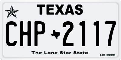 TX license plate CHP2117