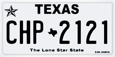 TX license plate CHP2121