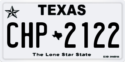 TX license plate CHP2122