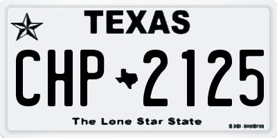 TX license plate CHP2125