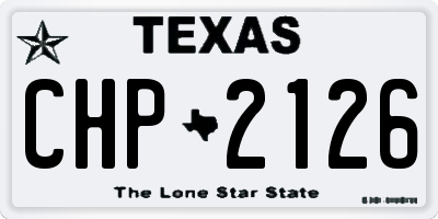 TX license plate CHP2126