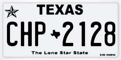 TX license plate CHP2128