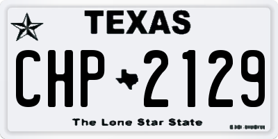 TX license plate CHP2129
