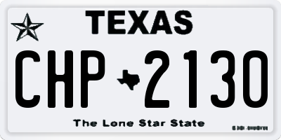 TX license plate CHP2130
