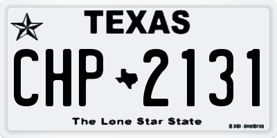 TX license plate CHP2131