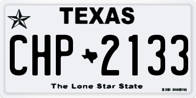 TX license plate CHP2133