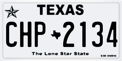 TX license plate CHP2134