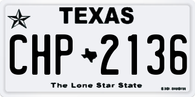 TX license plate CHP2136