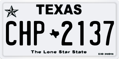 TX license plate CHP2137