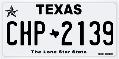 TX license plate CHP2139