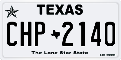 TX license plate CHP2140